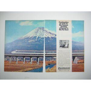Vintage 1967 Combustion Engineering Print Ad Mount Fiji Japan